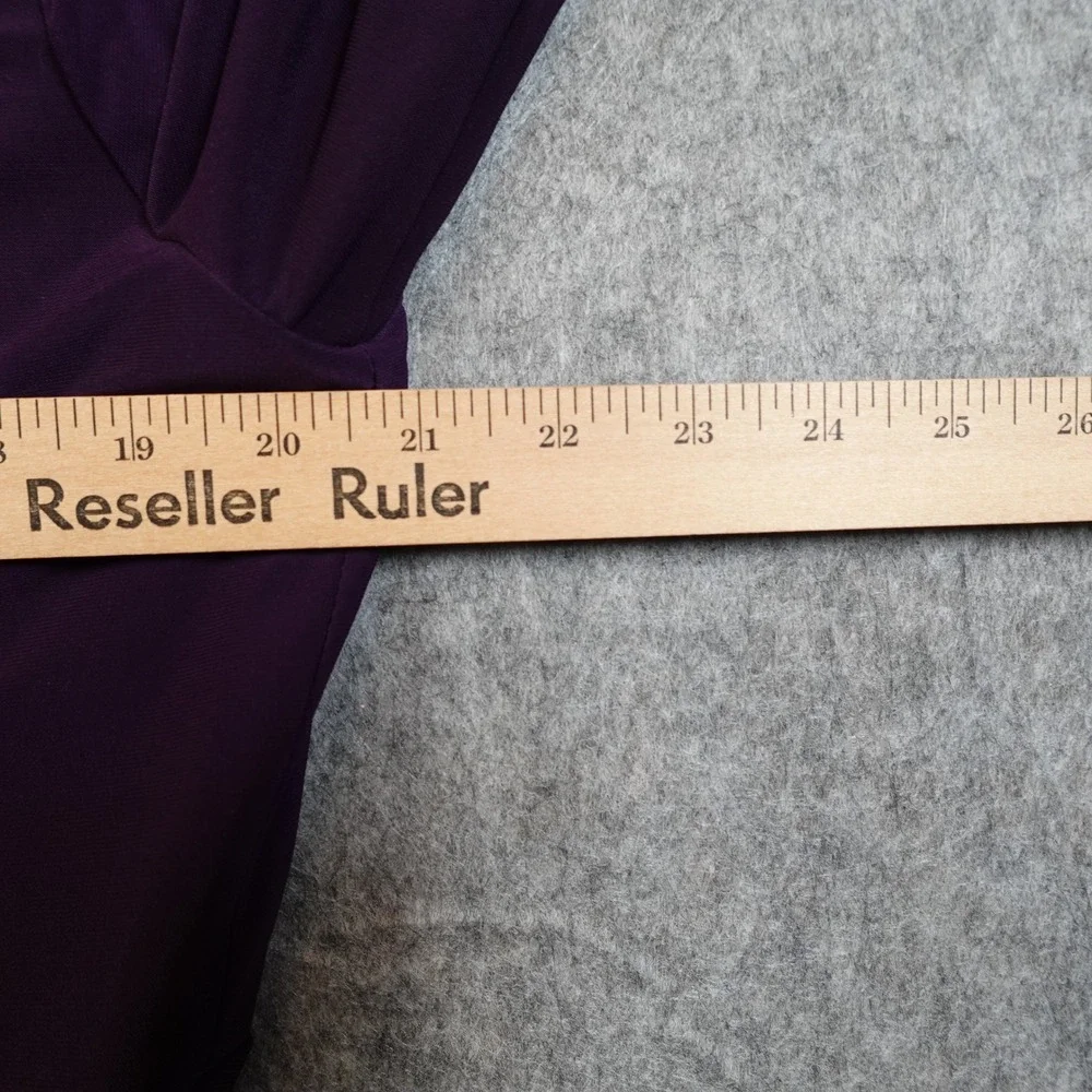 Ralph Lauren Dress Womens 18? Jersey‎ Sheath Midi Purple Ruched Surplice